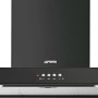 De Smeg KSE90A3 heeft 3 verschillende standen. De grijze knoppen i.c.m. het antraciet geeft deze afzuigkap een chique design