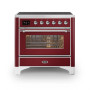 Ilve MI09NE3/BU fornuis inductie rood - 90 cm. breed