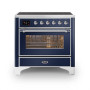 Ilve MI09NE3/MB fornuis inductie blauw - 90 cm. breed