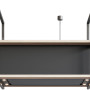 Novy 15008 eiland afzuigkap - Pureline Frame 120 cm Zwart