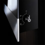 Bediening aan de zijkant met kenmerkende SMEG knop op de Smeg P23CL