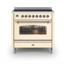 Ilve PI09NE3/AW fornuis inductie antiek wit - 90 cm. breed