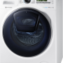 Eenvoudige bediening van de Samsung WW12K8402OW via een draaiknop ondersteunt met een display