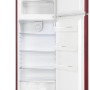 Schneider SCDD309VWR retro jaren 50 koelkast - donker rood