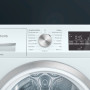 Het bedieningspaneel van de Siemens WT48RT70NL warmtepomp droger