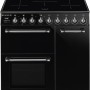 Smeg BM93IBL zwart inductie fornuis