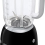 De Smeg BLF01BLEU blender zwart heeft een inhoud van 1,7 liter
