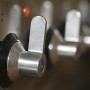 De kenmerkende rvs Smeg knoppen op het Smeg C7GMXNLK fornuis