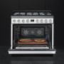 Smeg CPF9GMWHNLK gasfornuis binnenkant oven