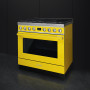 Smeg CPF9GMYWNLK gas fornuis geel