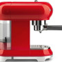 Foto van het zijaanzicht van de Smeg ECF01RDEU koffiemachine