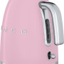 De Smeg KLF03PKEU waterkoker roze heeft een inhoud van 1,7 liter