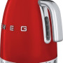 De Smeg KLF04RDEU waterkoker rood heeft een inhoud van 1,7 liter
