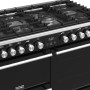 De wokbrander in het midden van het Stoves Precision DX S1000DF EU BK zwart fornuis heeft 4,0 kW vermogen