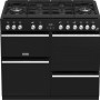 Het Stoves Precision DX S1000DF GTG EU BK zwart fornuis heeft vier verschillende ovens