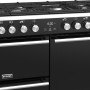 De ovenruiten van het Stoves Precision DX S1100DF EU BK fornuis zijn geblindeerd