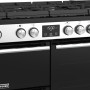 De programmeerbare ovenklok op het Stoves Precision DX S1100DF GTG EU SS rvs fornuis