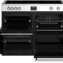 De Stoves Precision DX S1100Ei SS rvs inductie fornuis heeft vier ovens