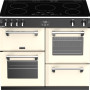 De Stoves RICHMOND S1000 EI deluxe creme inductie fornuis heeft warme creme kleur