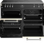 Het interieur van het Stoves RICHMOND S1100 EI deluxe creme inductie fornuis met wel vier ovens!
