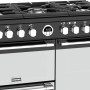 Het Stoves STERLING S900 DF DELXUE ZWART fornuis heeft een programmeerbare ovenklok