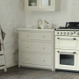 Foto van het SMEG fornuis TR93CNLK geplaatst in een landelijke keuken