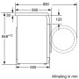 Afmetingen Bosch WAE28498NL wasmachine