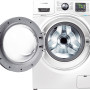 Samsung WD806P4SAWQ was/droogcombinatie uitgevoerd met linksdraaiende deur