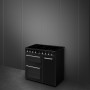 Smeg CX93IMBL inductie fornuis met 3 ovens - zwart - 90 cm. breed