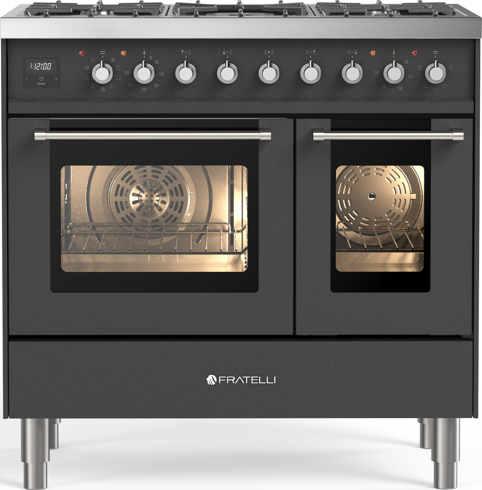 Fratelli FD09CWM3/MG gas fornuis - rvs - De Schouw Witgoed