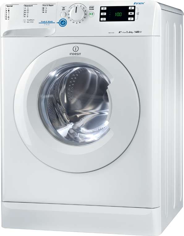 insluiten gouden Psychiatrie Indesit XWE 61452 W EU wasmachine, 6 kg. en 1400 toeren