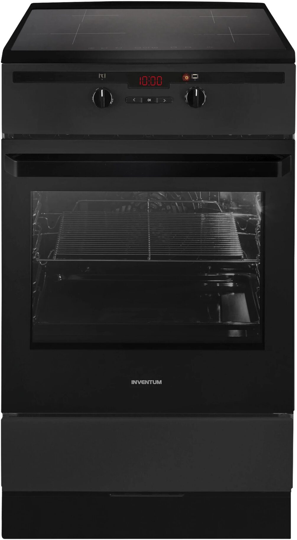 Inventum VFI5042ZWA - Vrijstaand inductiefornuis - Zwart