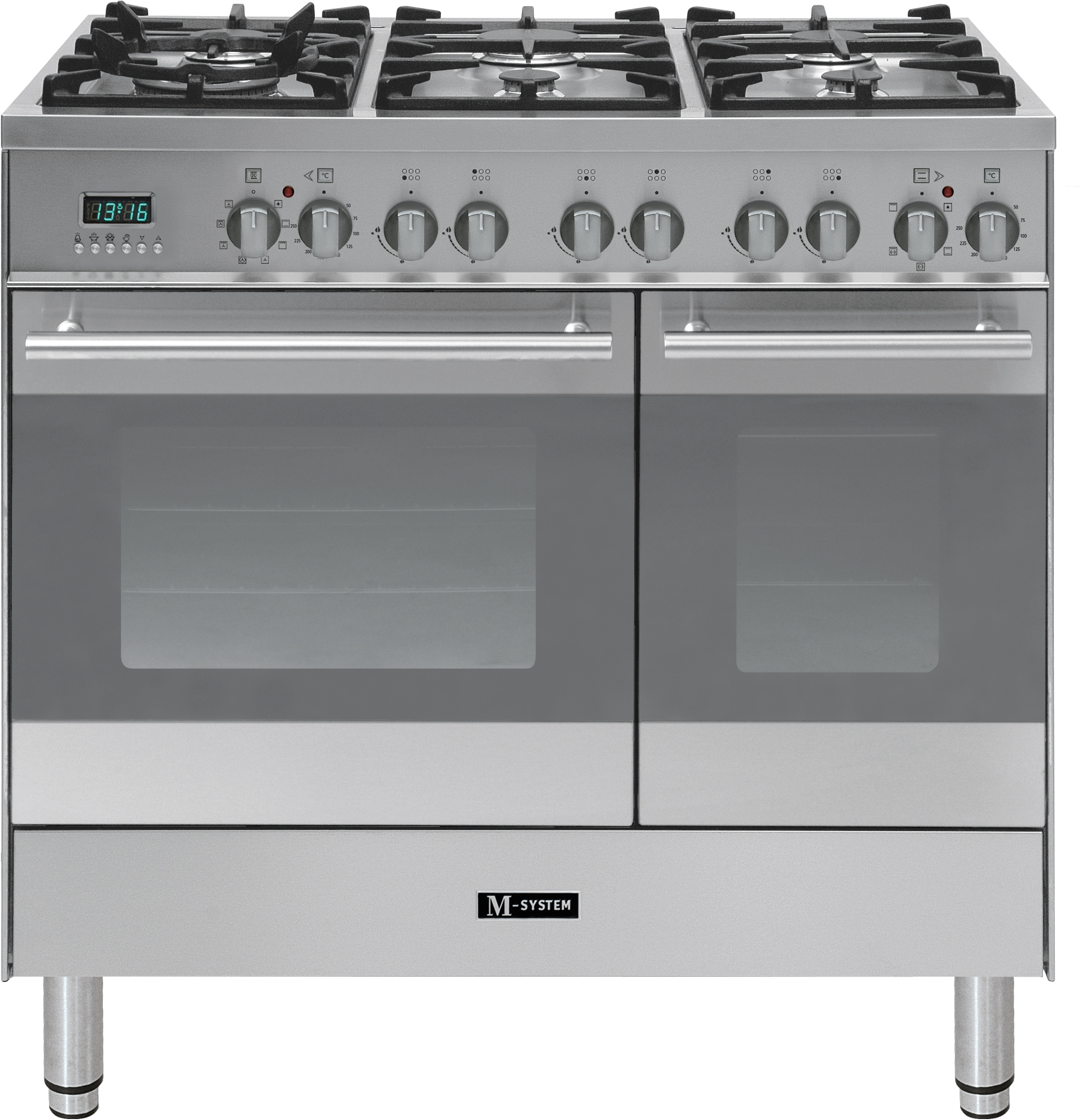 MSystem MFNTD96IX gas fornuis rvs De Schouw Witgoed