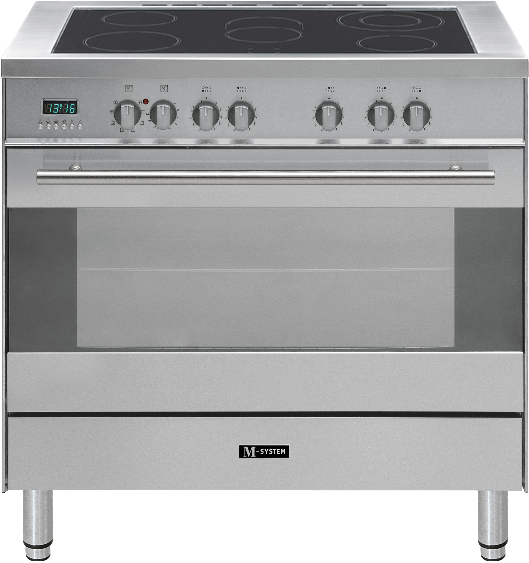 MSystem MFNTK95IX keramisch fornuis rvs