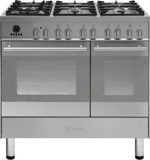 MSystem MFTD96IX gas fornuis rvs De Schouw Witgoed