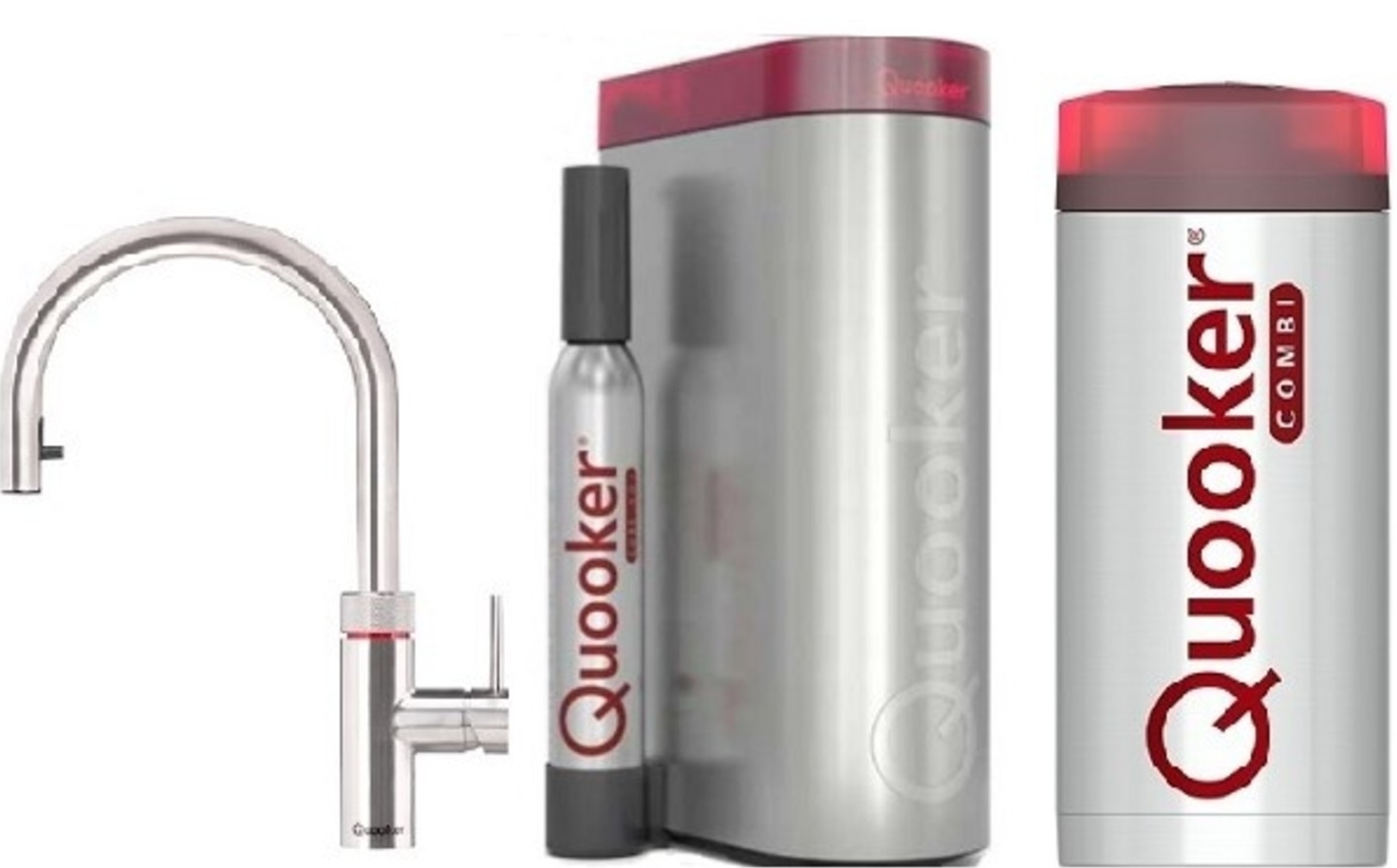 Vervormen bevind zich binnenkort Quooker COMBI & CUBE Flex kokend water kraan