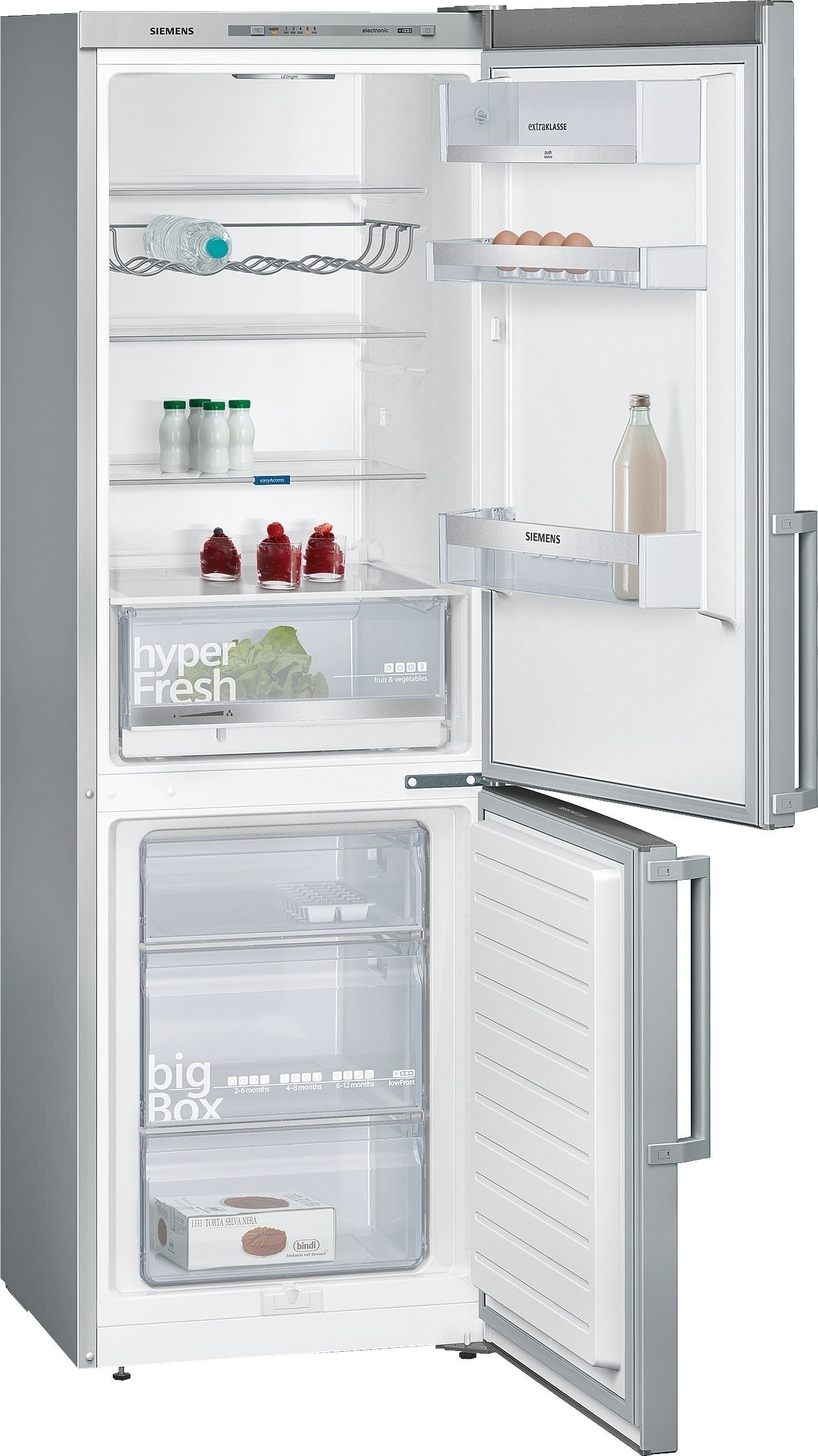 Buitenlander Junior Stout Siemens KG36VEL30 koelkast rvs-look - De Schouw Witgoed