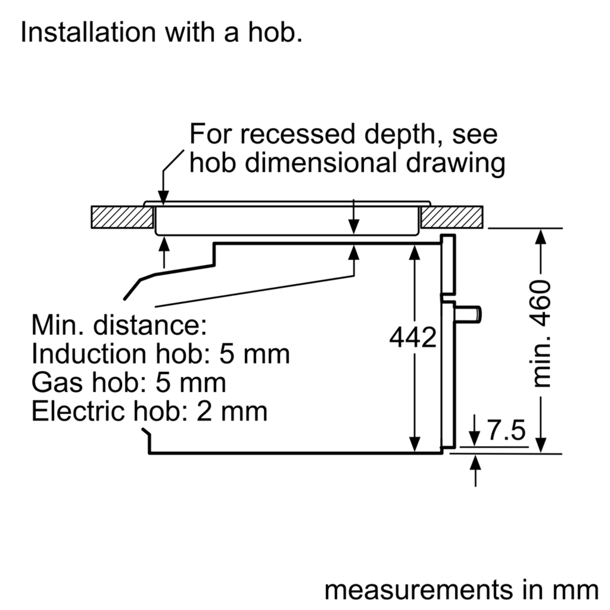 Maten (hoogte, breedte en diepte) van SIEMENS oven met magnetron inbouw CM636GBS1