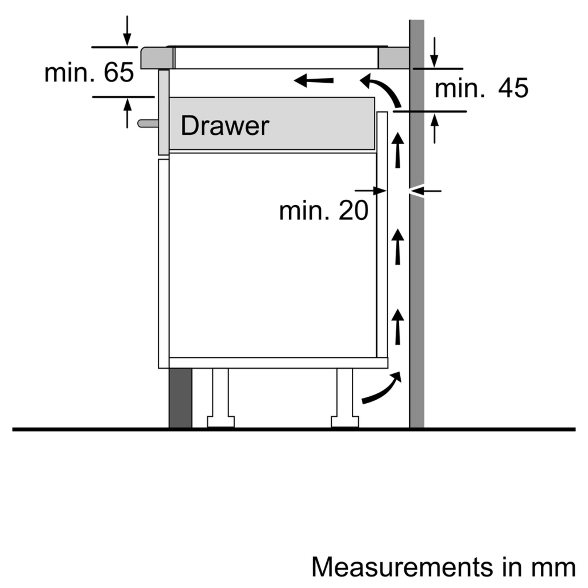 Maten (hoogte, breedte en diepte) van SIEMENS kookplaat inductie inbouw EX645FXC1M