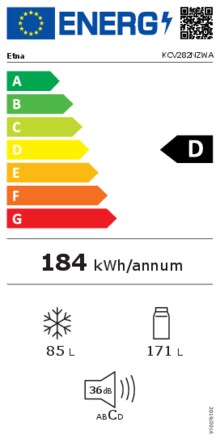 Energielabel ETNA koelkast KCV282NZWA