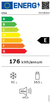 Energielabel ETNA koelkast KDV156ZWA