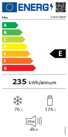 Energielabel ETNA koelkast inbouw KCD4178ENF