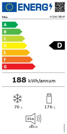 Energielabel ETNA koelkast inbouw KCD8178DNF