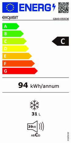 Energielabel EXQUISIT vrieskast GB40 050CW