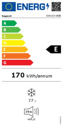 Energielabel EXQUISIT vrieskast inbouw EGS101 080E