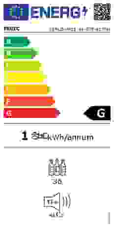 Energielabel FRILEC wijnkoelkast inbouw BERLINWS1 36 GTE 012FBL
