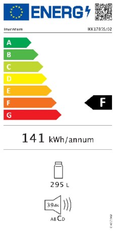 Energielabel INVENTUM koelkast inbouw IKK1785S