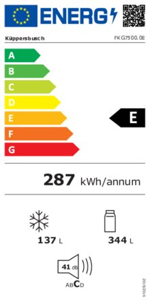 Energielabel KUPPERSBUSCH koelkast FKG7500.0E