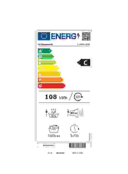 Energielabel LG droger warmtepomp RHX5010THB