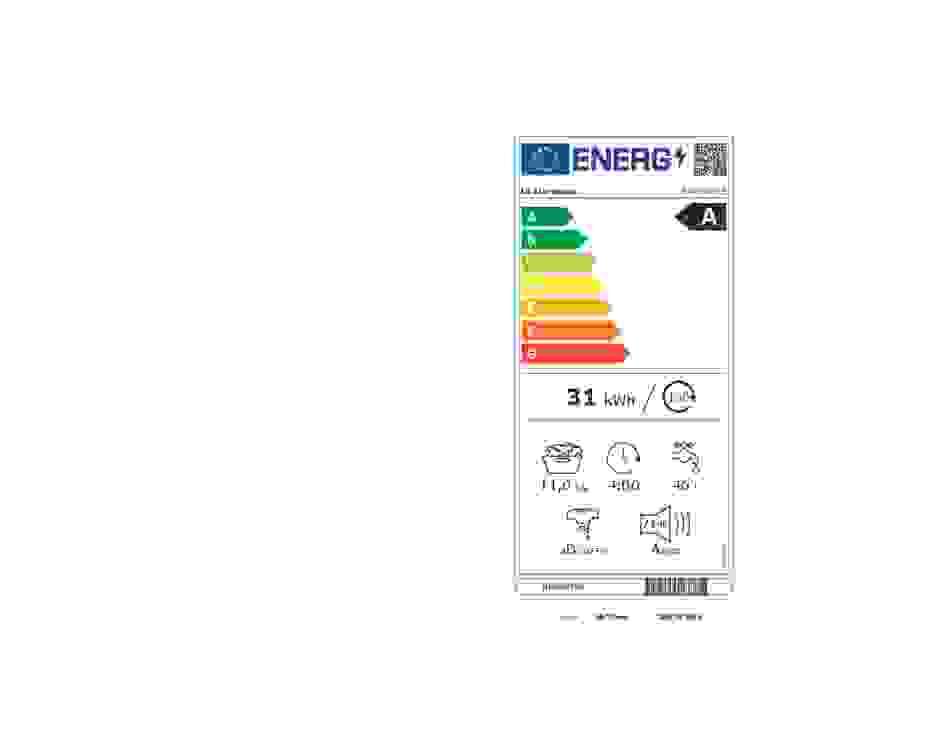 Energielabel LG wasmachine F4WX801YB